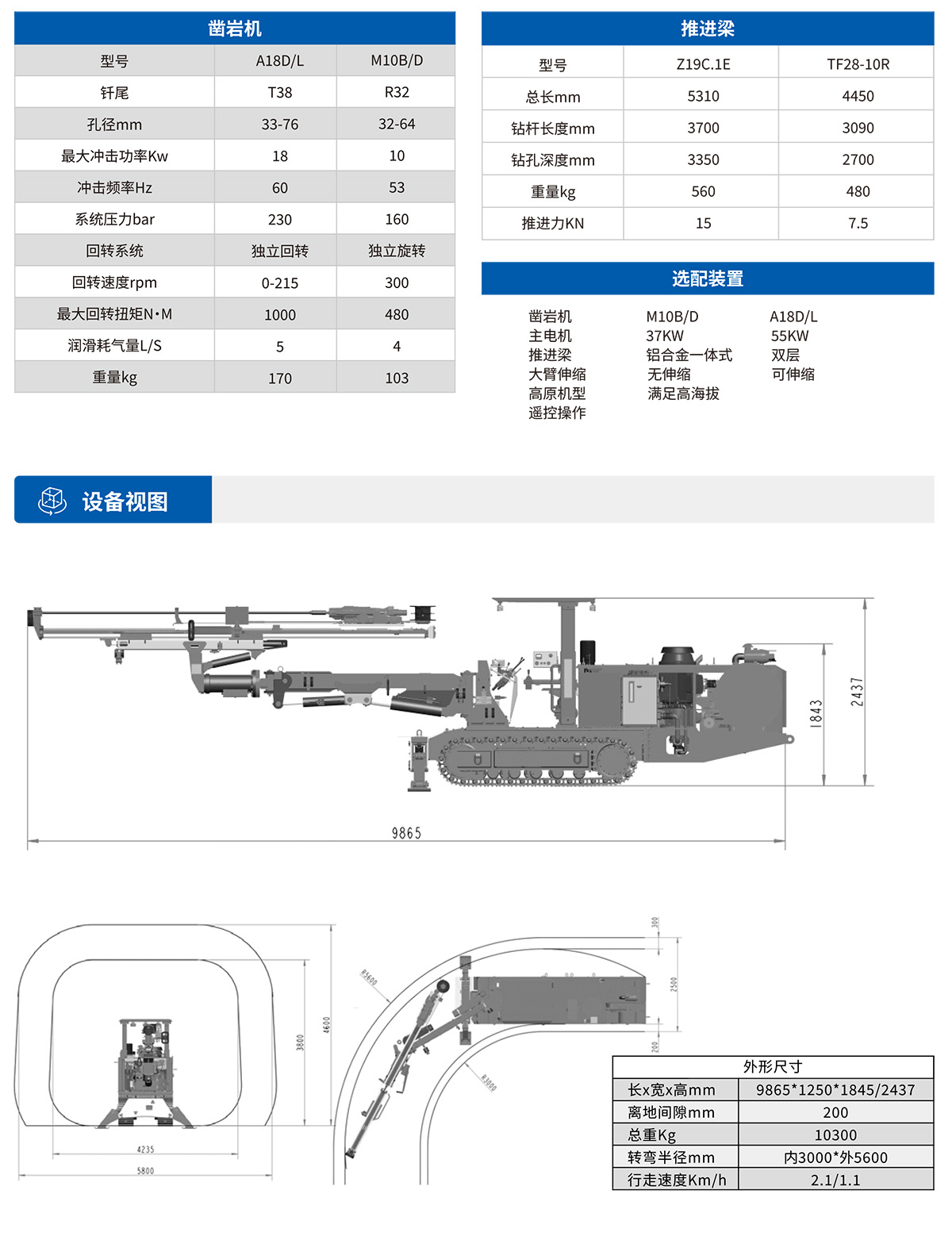 小型液壓掘進(jìn)鉆車設(shè)備視圖